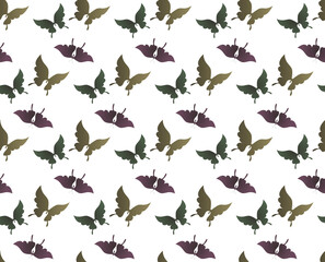 胡蝶 アゲハチョウ デザイン 継ぎ目のないシームレスパターン 背景素材 イラスト ベクター