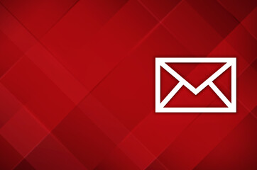 Email icon modern layout design abstract red background illustration
