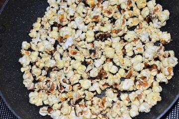close up of a bowl of popcorn