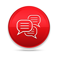 Comments icon shiny luxury design red button vector