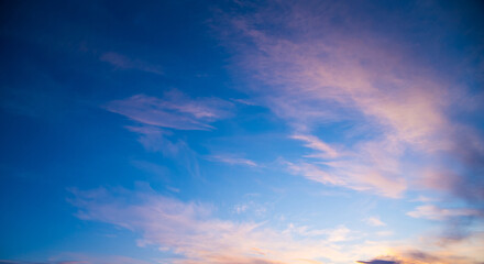 Sunset sky with colorful clouds, wallpaper, background, texture