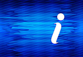 Info icon aqua wave abstract blue background illustration
