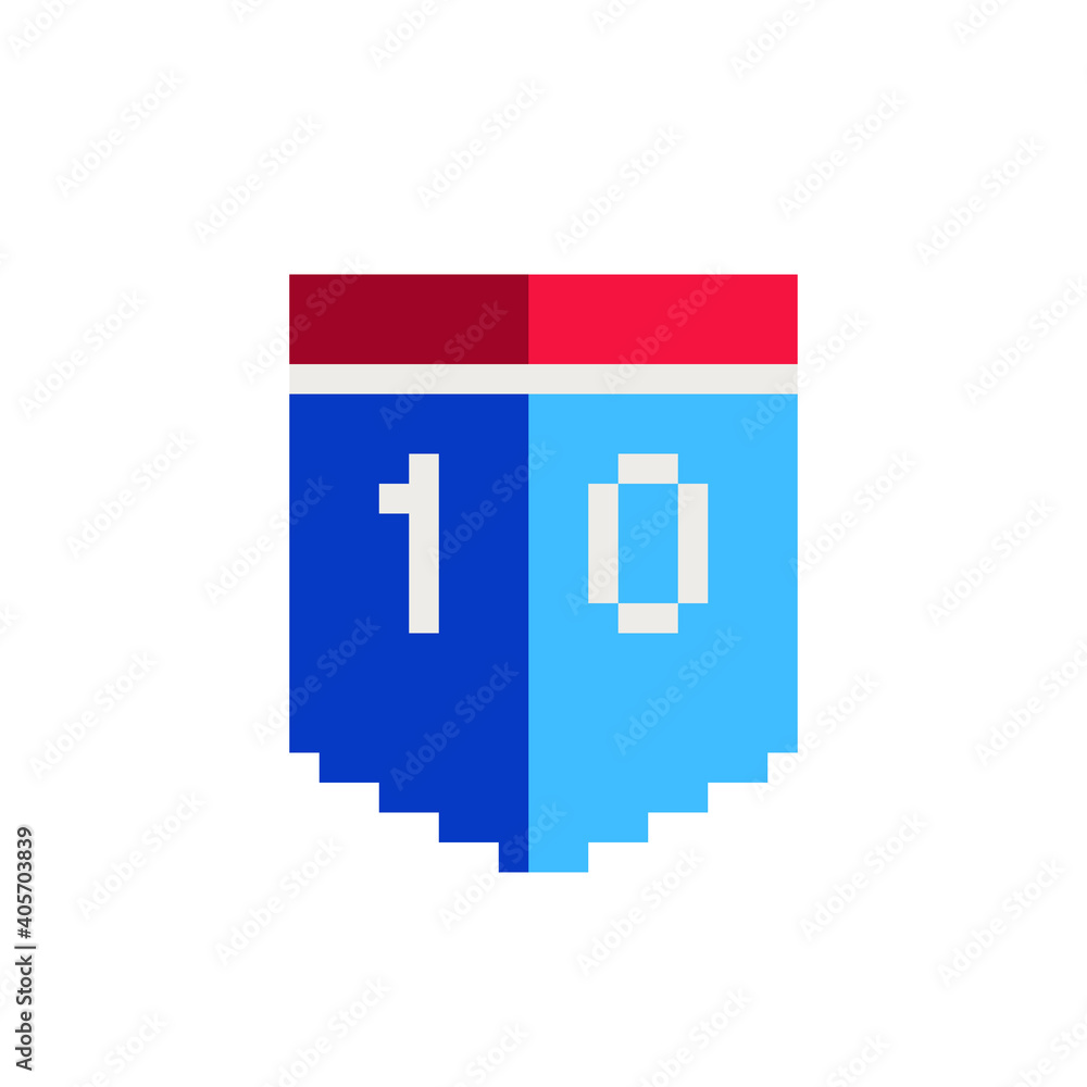 Poster pennant. game board. pixel art flat style. web design, mobile app. 8-bit sprite. game assets. isolat