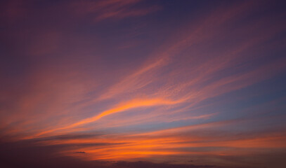 Naklejka na ściany i meble Sky Sunset or sunrise background