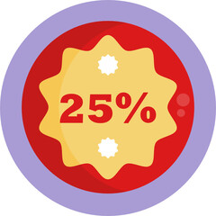 Discount offer tag icon. Shopping coupon symbol. Sale label tag with percentage sign. Black Friday discount banner or coupon. Vector shopping label