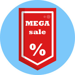 Discount offer tag icon. Shopping coupon symbol. Sale label tag with percentage sign. Black Friday discount banner or coupon. Vector shopping label
