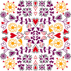 Pattern with hearts for valentines day. Vector seamless pattern. Vector illustration