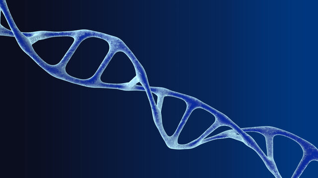 DNA helix gene isolated. A macromolecule that stores the genetic program.