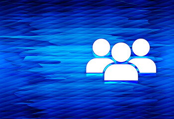 User group icon aqua wave abstract blue background illustration