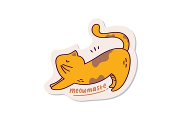 Cute Cartoon cat sticker design