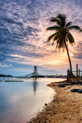 Scene of beautiful sunrise in the morning.