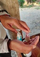 person drinking water