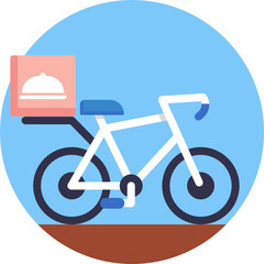 City food delivery service icon. Outline of city food delivery service vector icon for web design isolated on white background.