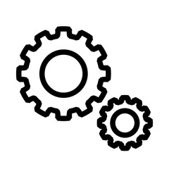 settings icon logo or illustration with outline stroke style vector design. perfect use for web, mobile app, pattern, design etc.