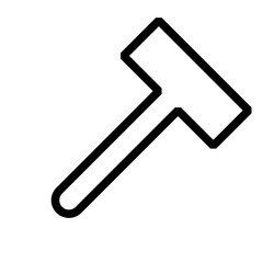 hammer icon logo or illustration with outline stroke style vector design. perfect use for web, mobile app, pattern, design etc.