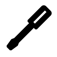 Screwdriver icon logo or illustration with solid stroke style vector design. perfect use for web, mobile app, pattern, design etc.