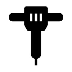 jack hammer logo or illustration with solid stroke style vector design. perfect use for web, mobile app, pattern, design etc.