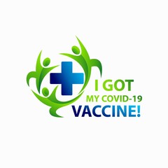 i got my covid-19 vaccine!, template design