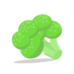 Broccoli cartoon icon Flat isolated illustration