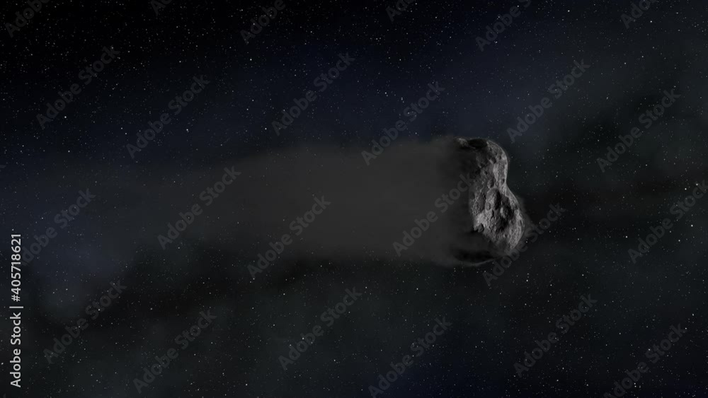 Wall mural asteroids, collisions of meteorites in space, comets in space, fiery comets