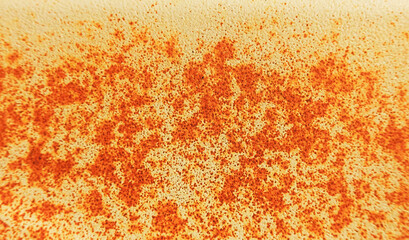 Rust on the painted steel surface background