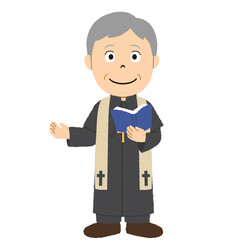 教会の牧師のイラスト