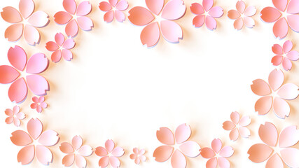 春、桜の背景素材　3Dレンダリング