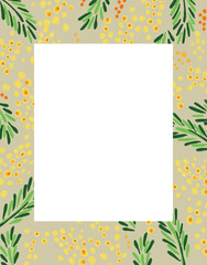 水彩風の花イラストを使った背景フレーム