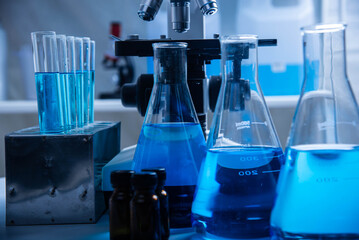 labotary chemistry tester with microscope science