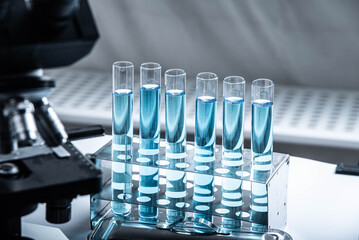 labotary chemistry tester with microscope science