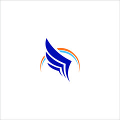 logo wing icon templet vector finance economy