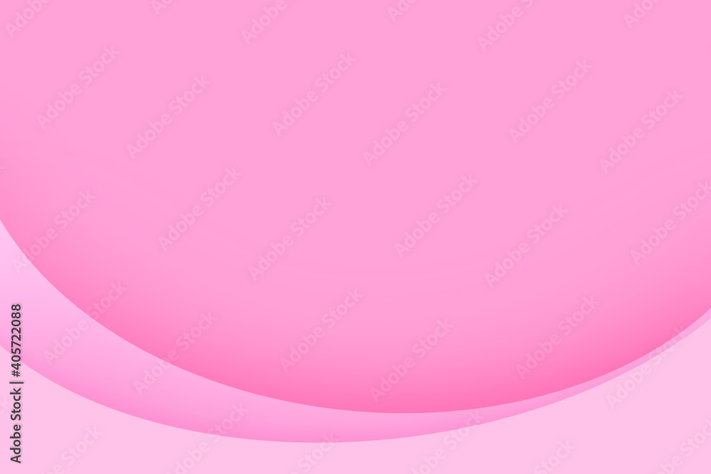 Poster valentines day background with paper layer circle pink abstract background. curves and lines use for