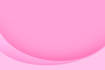 Valentines day background with paper layer circle pink abstract background. Curves and lines use for banner, cover, poster, wallpaper, design with space for text.