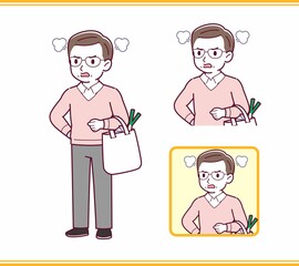 Elderly man in red sweater_A