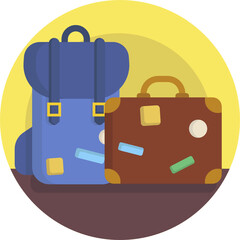 Airport icon. Luggage icon. Briefcase icon. Travel icon