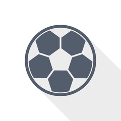 Fototapeta premium Soccer football vector icon, flat design illustration in eps 10