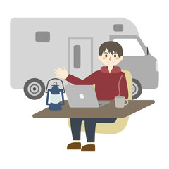 Motor Home ,Work remotely　キャンピングカーとリモートワーク
