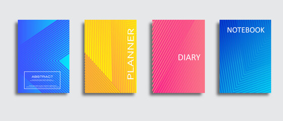 Minimal vector abstract cover notebook design. Planner and diary cover for print.