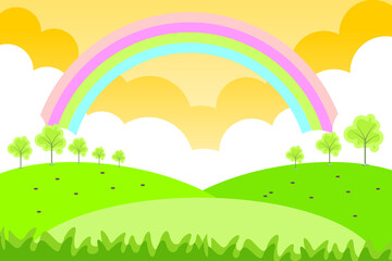 Colorful rainbow background illustration