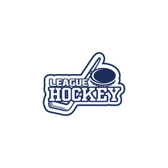 Hockey club emblem. Hockey badge logo, Hockey team game club elements, Vector Logo Illustration Fit to championship or team