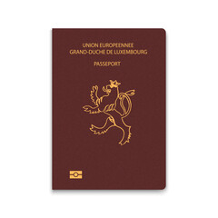 Passport of Luxembourg. Citizen ID template.