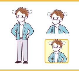 Young man with brown hair