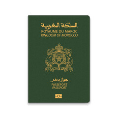 Passport of Morocco. Citizen ID template.