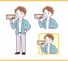 Young man with brown hair