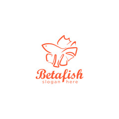 Illustration vector graphic of Beta fish logo. Design inspiration. Fit to your Business, community , etc