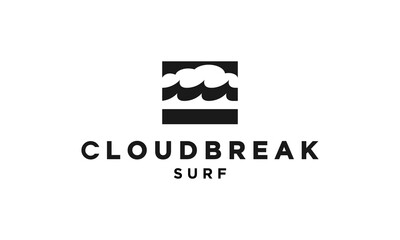 Creative Vector Illustration Logo Design. Cloudbreak Sur Concept.