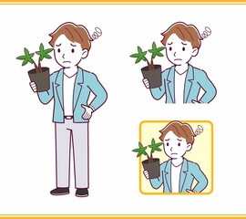 Young man with brown hair