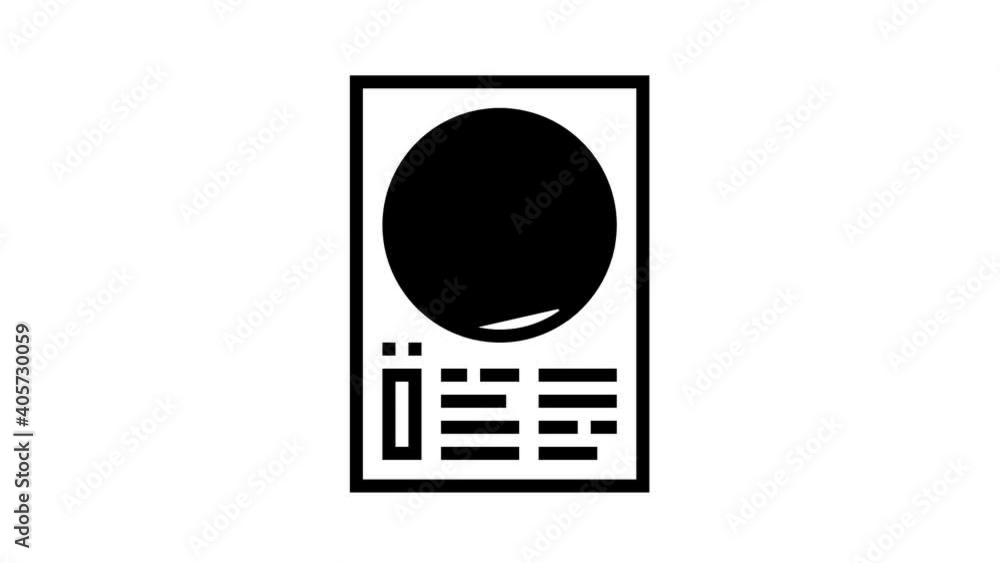 Aufkleber diagram on paper list animated black icon. diagram on paper list sign. isolated on white background