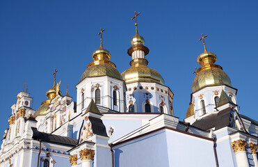 Fototapeta na wymiar St. Michael's Golden Domed Monastery in Kiev