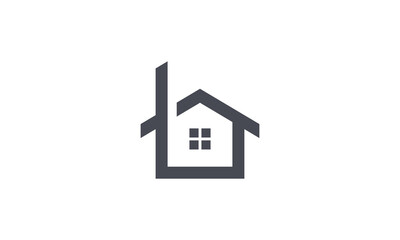 Fototapeta na wymiar Creative Vector Illustration Logo Design. Combination of Letter B and Home House Concept.